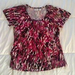 (5/$20) Kim Rogers pink blouse